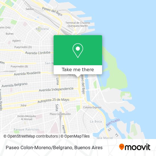 Paseo Colon-Moreno/Belgrano map