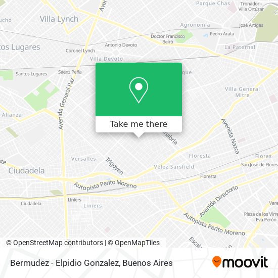 Mapa de Bermudez - Elpidio Gonzalez