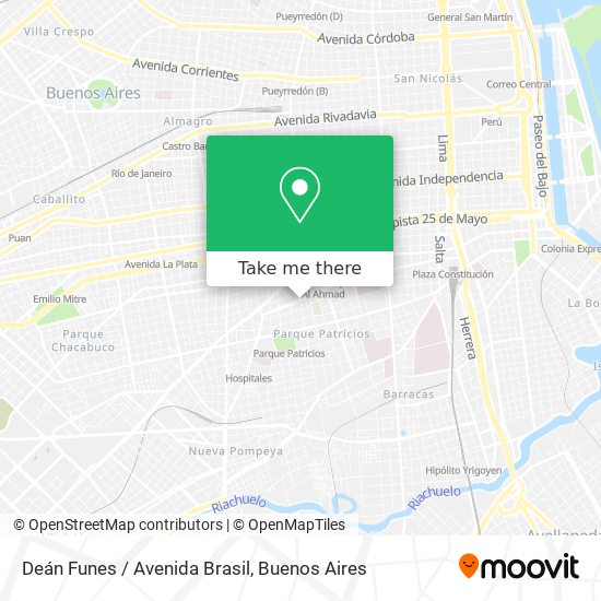 Deán Funes / Avenida Brasil map