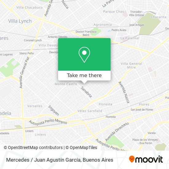 Mercedes / Juan Agustín García map