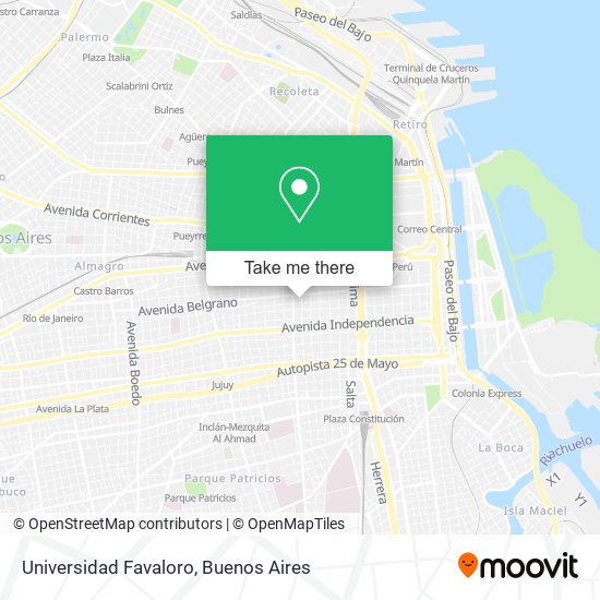 Mapa de Universidad Favaloro