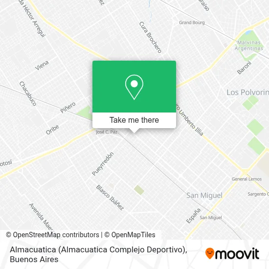 Almacuatica (Almacuatica Complejo Deportivo) map