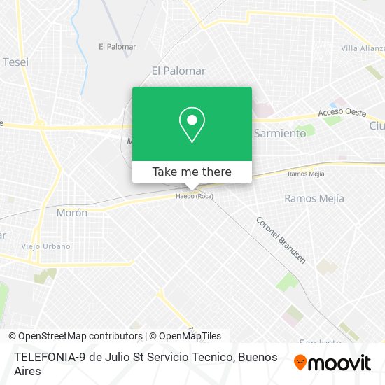 TELEFONIA-9 de Julio St Servicio Tecnico map
