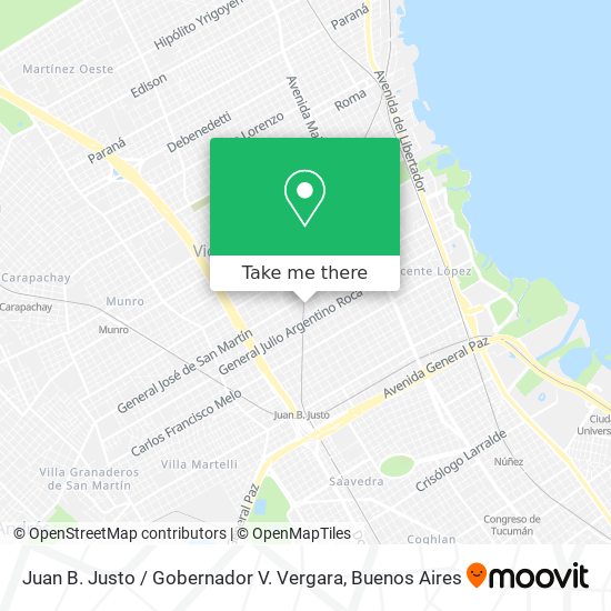 Mapa de Juan B. Justo / Gobernador V. Vergara