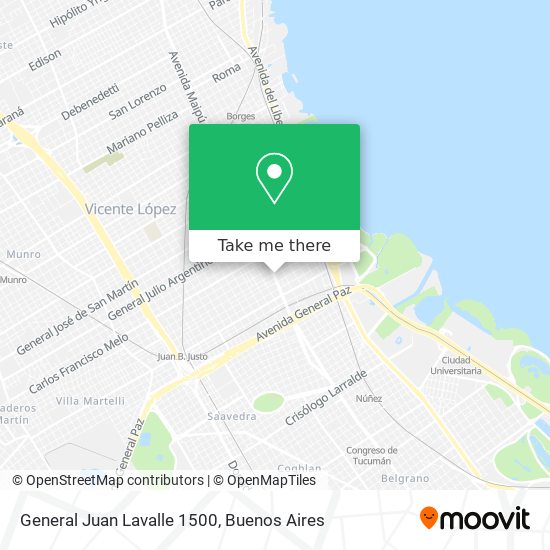Mapa de General Juan Lavalle 1500