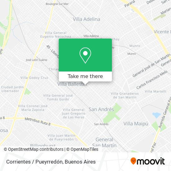 Mapa de Corrientes / Pueyrredón