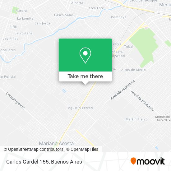 Carlos Gardel 155 map