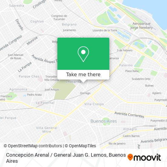 Concepción Arenal / General Juan G. Lemos map