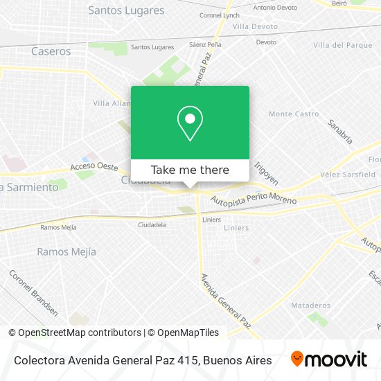Colectora Avenida General Paz 415 map