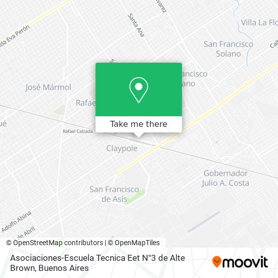 Asociaciones-Escuela Tecnica Eet N°3 de Alte Brown map