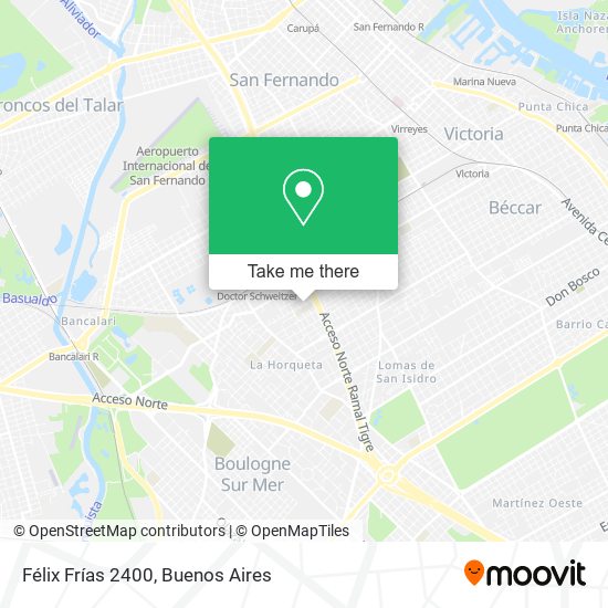 Félix Frías 2400 map