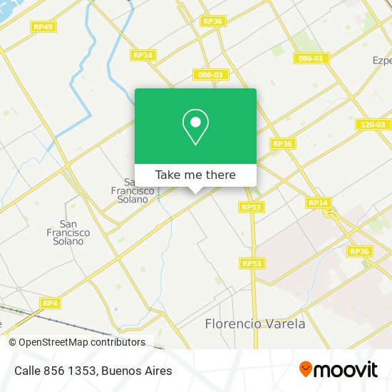 Calle 856 1353 map