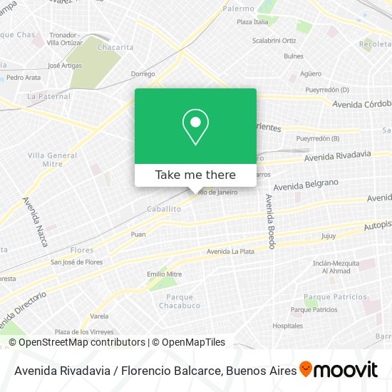 Avenida Rivadavia / Florencio Balcarce map