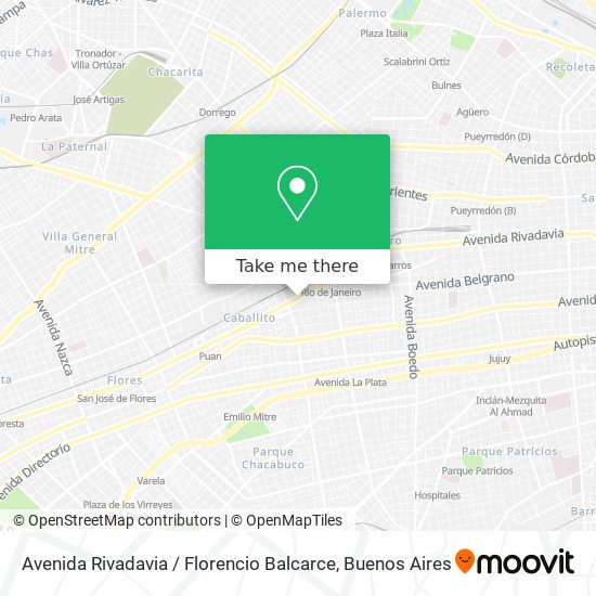 Mapa de Avenida Rivadavia / Florencio Balcarce