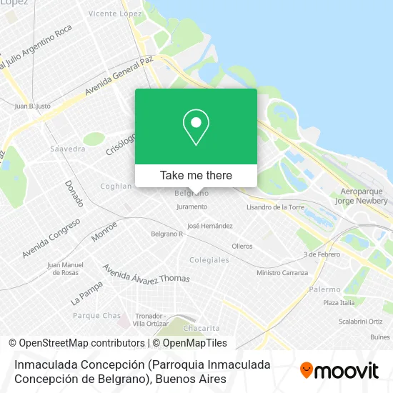 Mapa de Inmaculada Concepción (Parroquia Inmaculada Concepción de Belgrano)