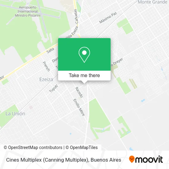 Mapa de Cines Multiplex (Canning Multiplex)