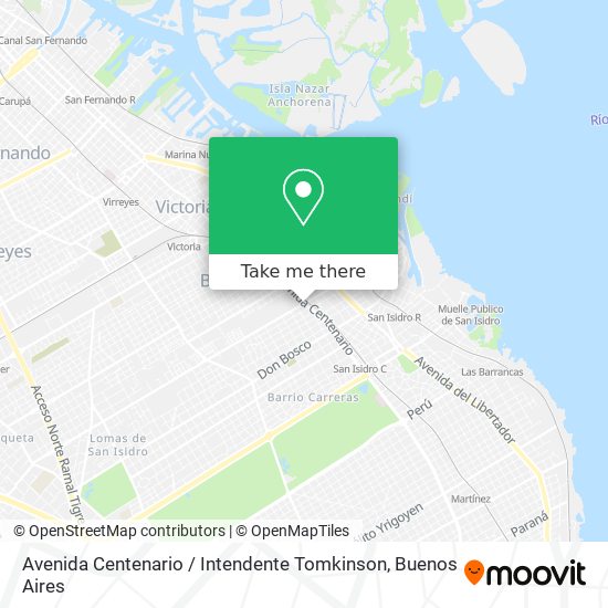 Avenida Centenario / Intendente Tomkinson map