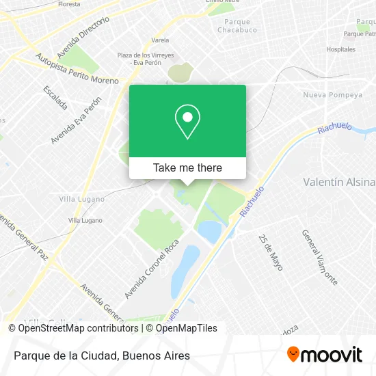 Mapa de Parque de la Ciudad