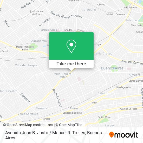 Avenida Juan B. Justo / Manuel R. Trelles map