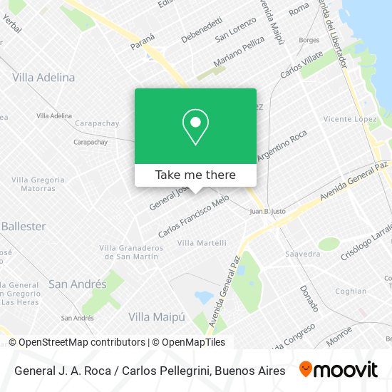 General J. A. Roca / Carlos Pellegrini map