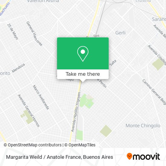 Mapa de Margarita Weild / Anatole France