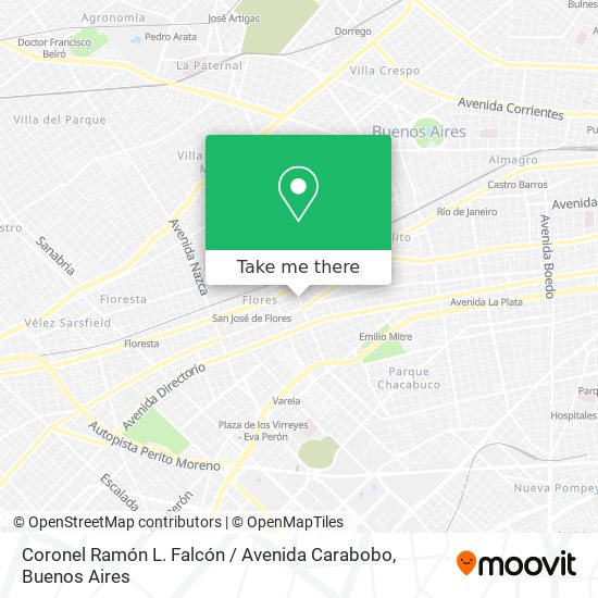 Coronel Ramón L. Falcón / Avenida Carabobo map