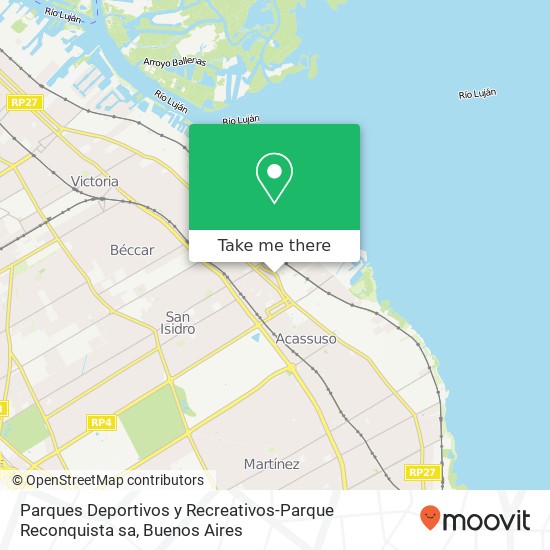 Mapa de Parques Deportivos y Recreativos-Parque Reconquista sa