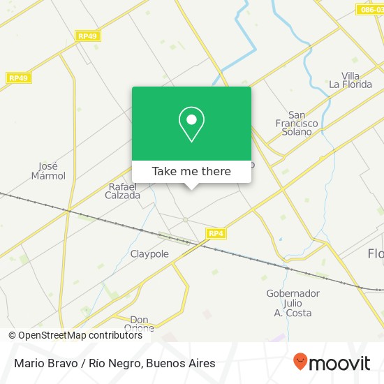 Mapa de Mario Bravo / Río Negro