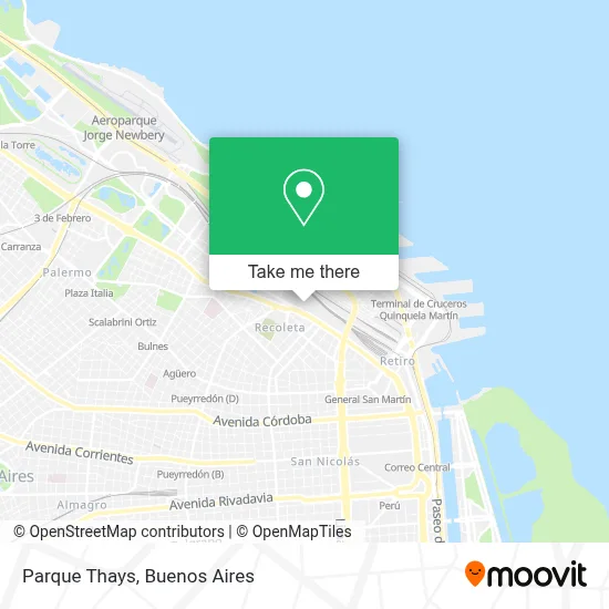 Parque Thays map