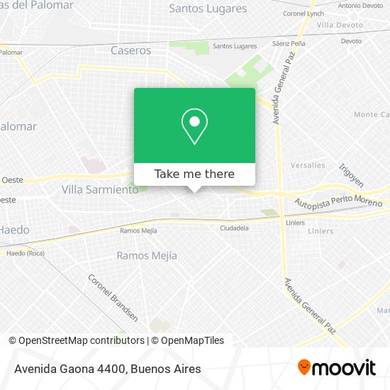 Avenida Gaona 4400 map