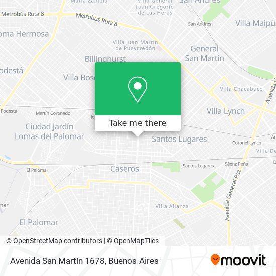 Avenida San Martín 1678 map