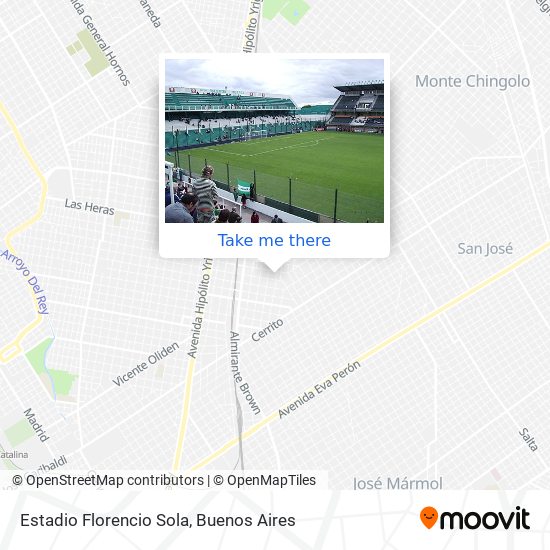 Estadio Florencio Sola map