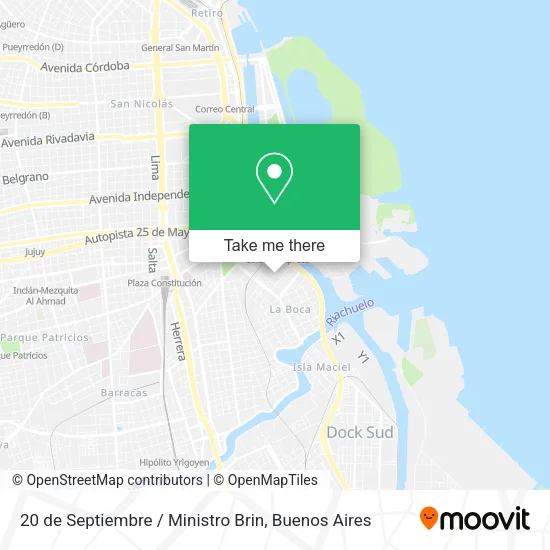 20 de Septiembre / Ministro Brin map