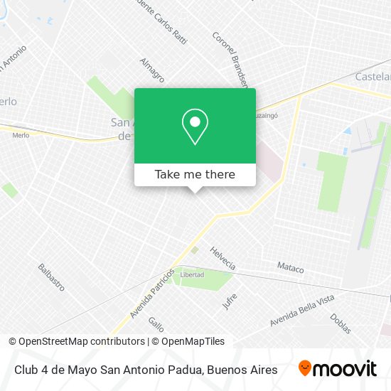 Club 4 de Mayo San Antonio Padua map