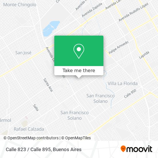 Calle 823 / Calle 895 map