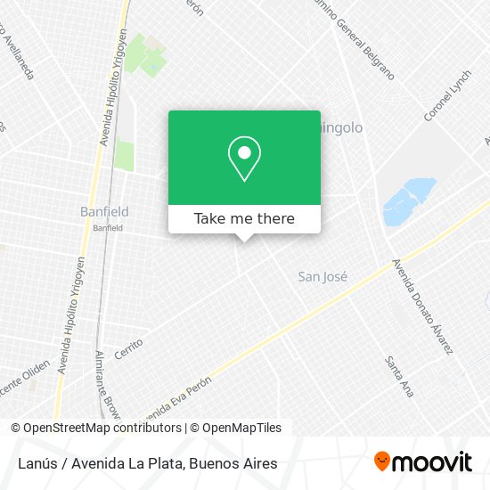 Mapa de Lanús / Avenida La Plata