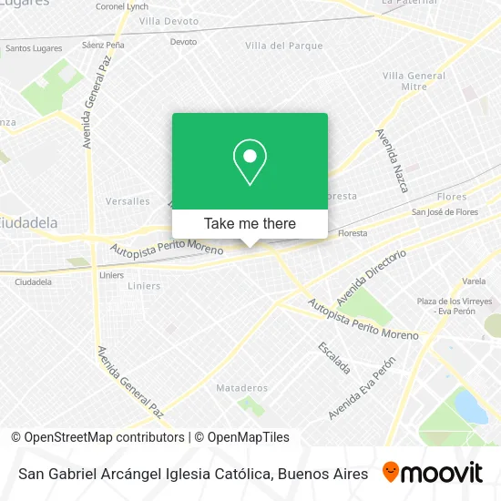 Mapa de San Gabriel Arcángel Iglesia Católica