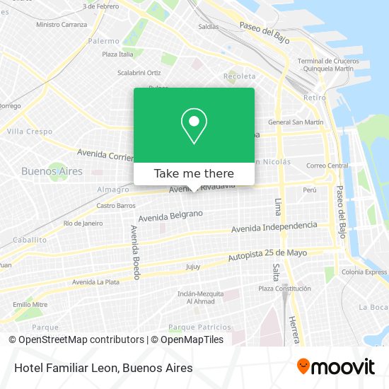 Mapa de Hotel Familiar Leon