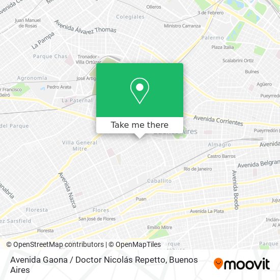 Avenida Gaona / Doctor Nicolás Repetto map