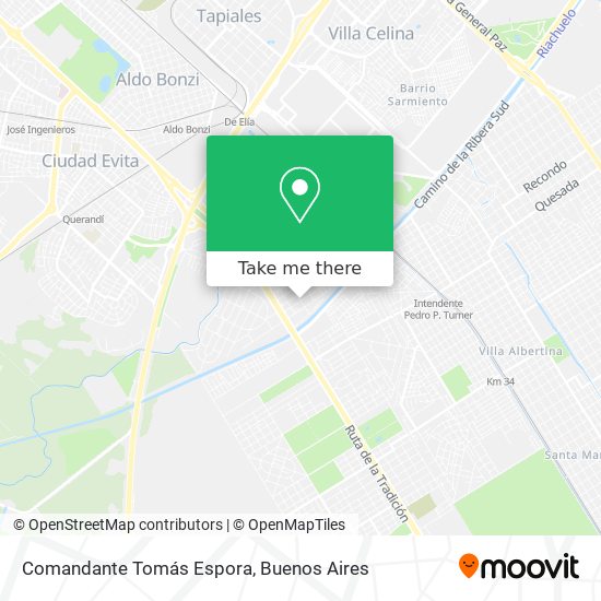 Comandante Tomás Espora map