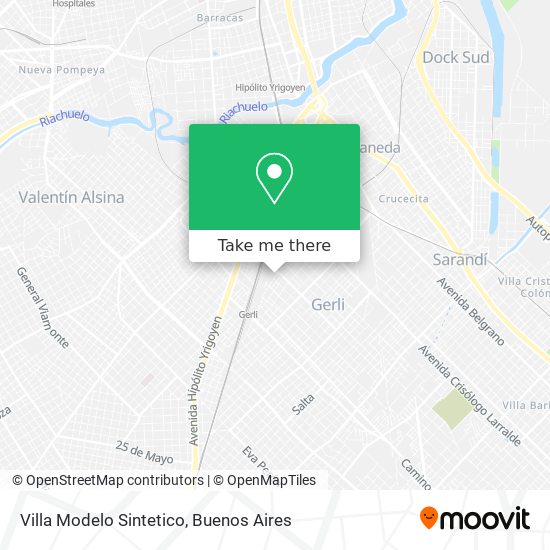 Villa Modelo Sintetico map