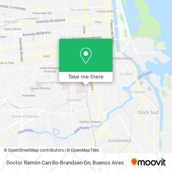 Doctor Ramón Carrillo-Brandsen-Dn map