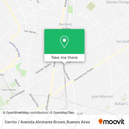 Mapa de Cerrito / Avenida Almirante Brown