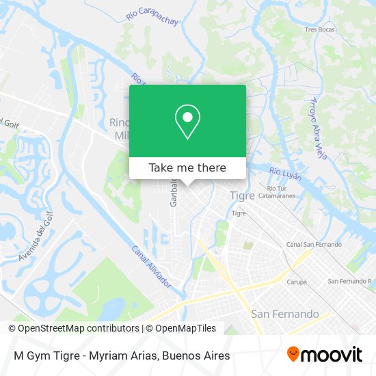 M Gym Tigre - Myriam Arias map