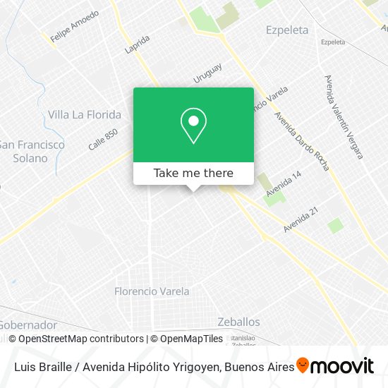 Luis Braille / Avenida Hipólito Yrigoyen map