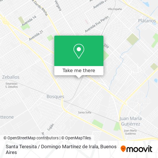 Santa Teresita / Domingo Martínez de Irala map