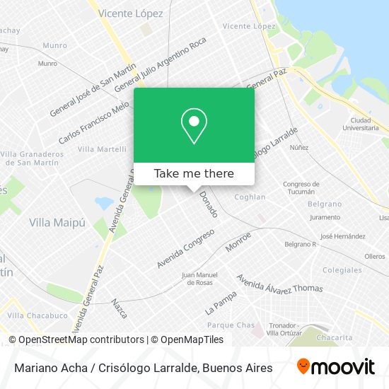 Mariano Acha / Crisólogo Larralde map