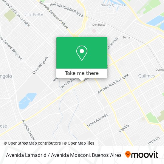 Mapa de Avenida Lamadrid / Avenida Mosconi