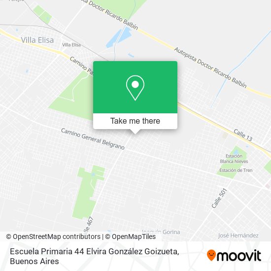 Mapa de Escuela Primaria 44 Elvira González Goizueta