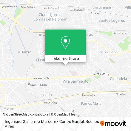 Ingeniero Guillermo Marconi / Carlos Gardel map